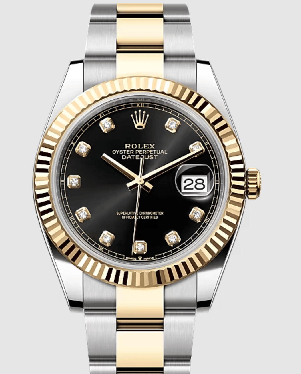 Rolex Datejust 41 Black Diamond Dial Watch 126333